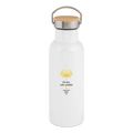 AURA – Ich bin sehr sensibel | Thermoflasche mit Bambusdeckel - white