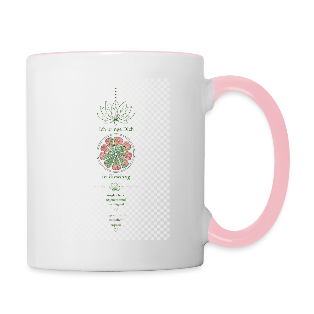 Ich bringe Dich in Einklang – Tasse Rosa - white/pink