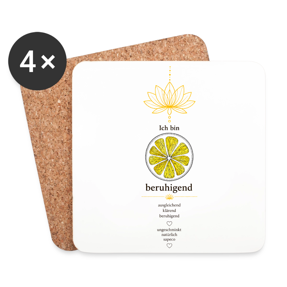 Untersetzer „Ich bin beruhigend“ – 4er-Set - white