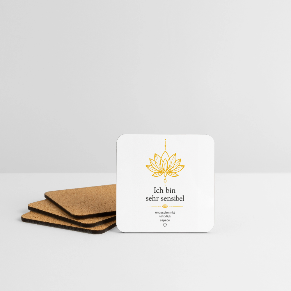 Untersetzer „Ich bin sehr sensibel“ – 4er-Set - white