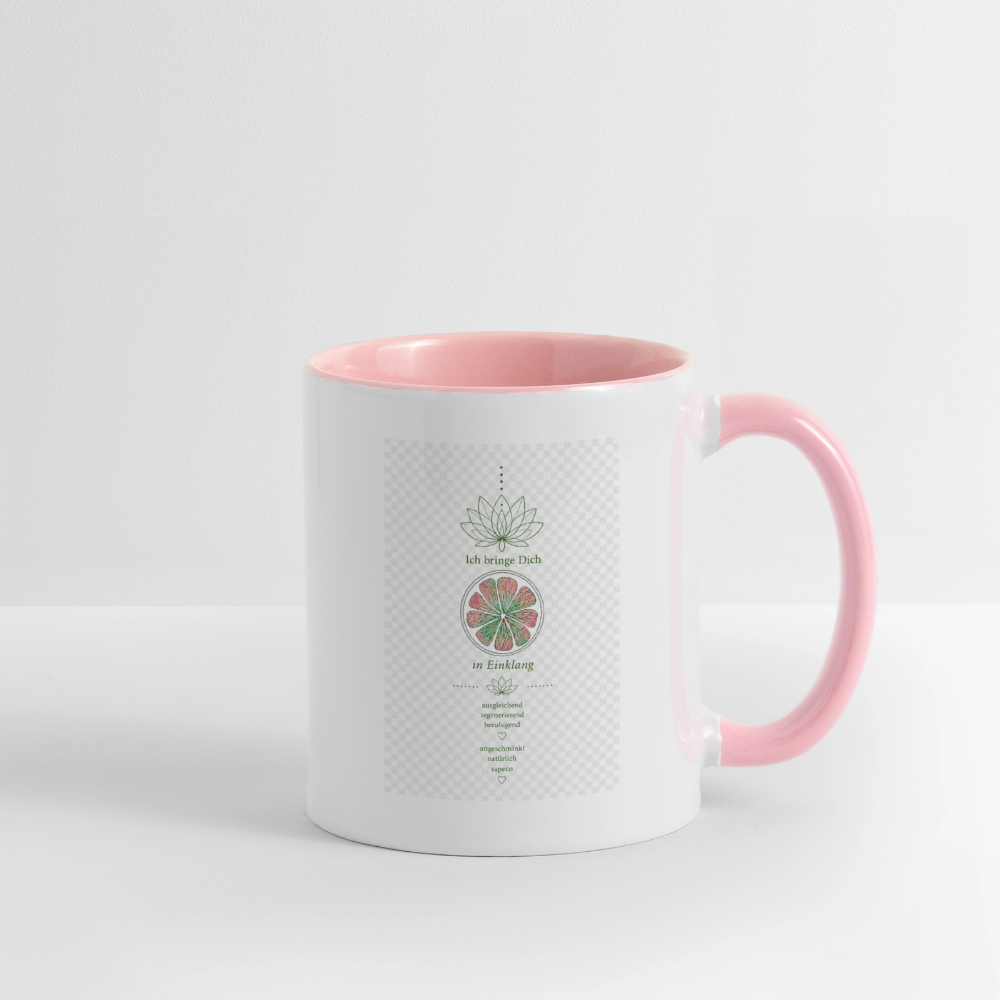 Ich bringe Dich in Einklang – Tasse Rosa - white/pink