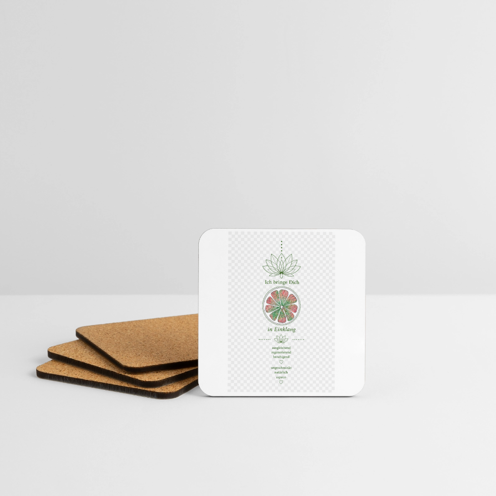 Untersetzer „Ich bringe Dich in Einklang“ – 4er-Set - white