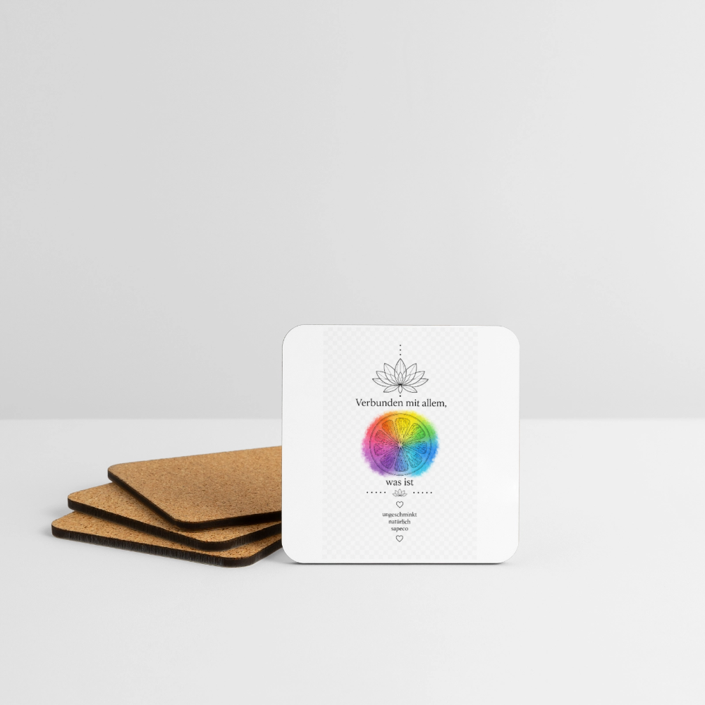 Untersetzer „Verbunden mit allem, was ist“ – 4er-Set - white