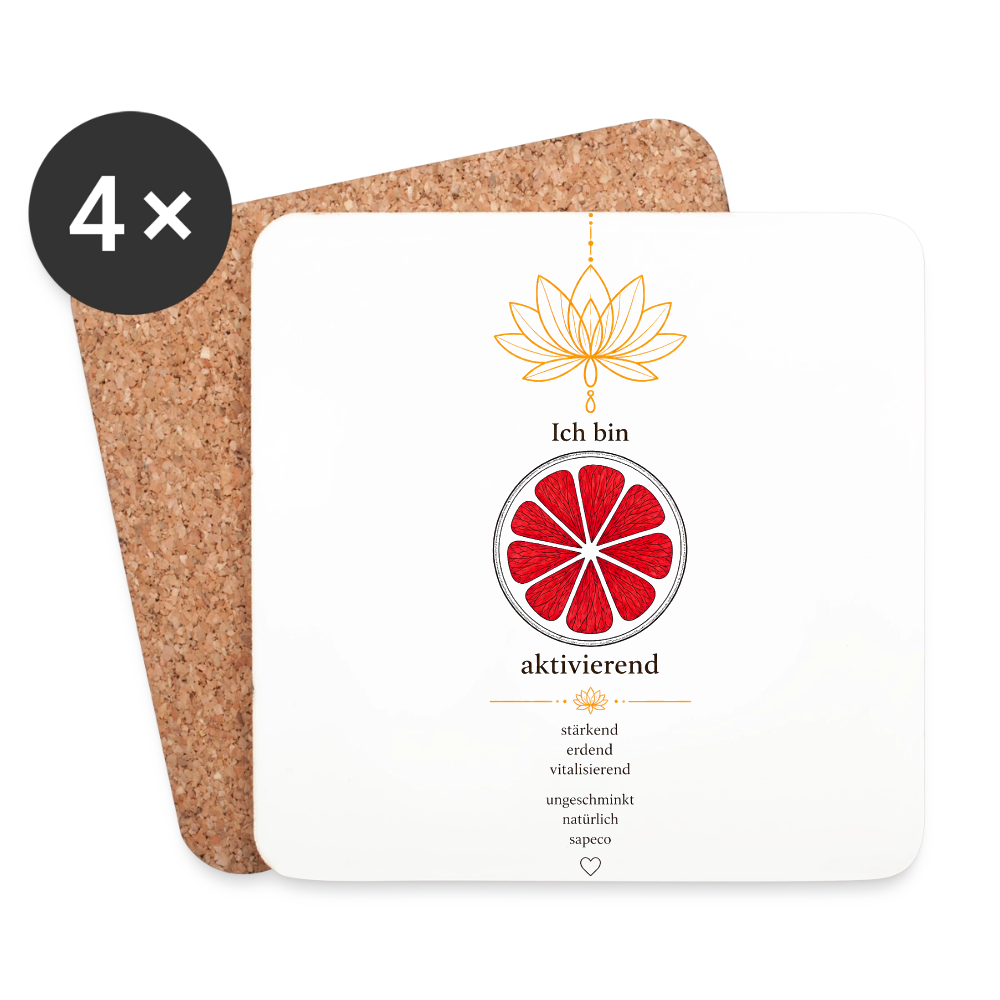 Untersetzer „Ich bin aktivierend“ – 4er-Set - white
