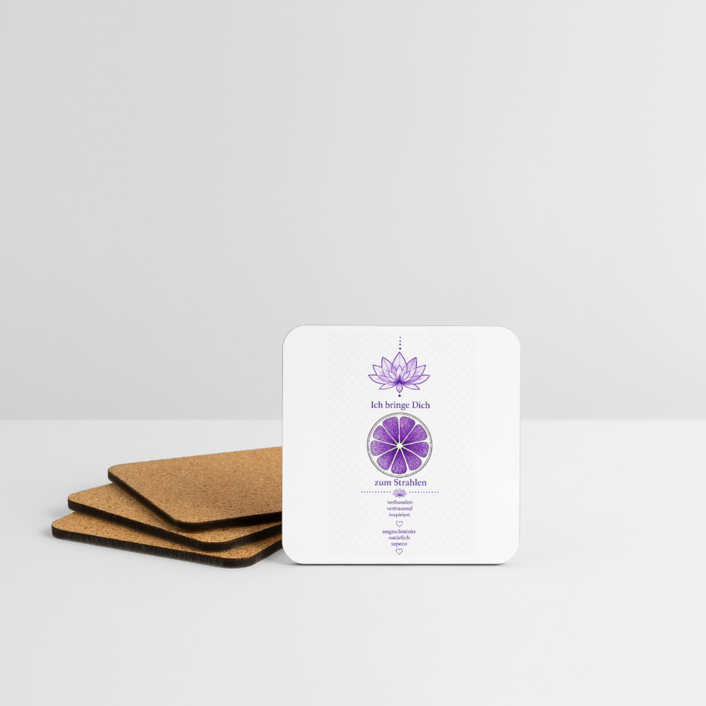 Untersetzer „Ich bringe Dich zum Strahlen“ – 4er-Set - white
