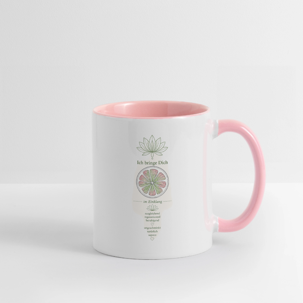 Ich bringe Dich in Einklang – Tasse - white/pink