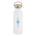 Ich bin kreativ – Thermosflasche mit Bambusdeckel - white