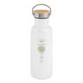 Ich bringe Dich in Einklang – Thermosflasche mit Bambusdeckel - white