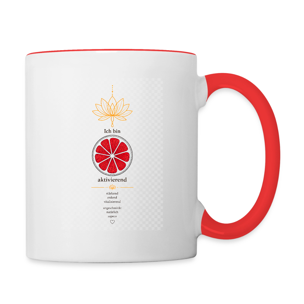 Ich bin aktivierend – Tasse - white/red