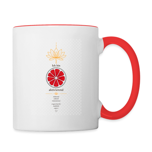 Ich bin aktivierend – Tasse - white/red