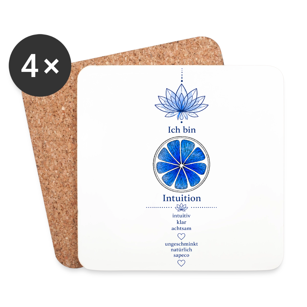 Untersetzer „Ich bin Intuition“ – 4er-Set - white