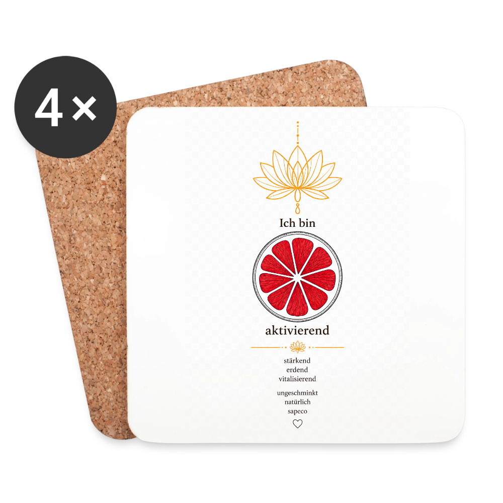 Untersetzer „Ich bin aktivierend“ – 4er-Set - white