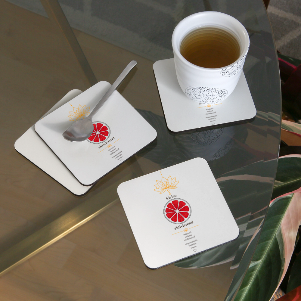 Untersetzer „Ich bin aktivierend“ – 4er-Set - white