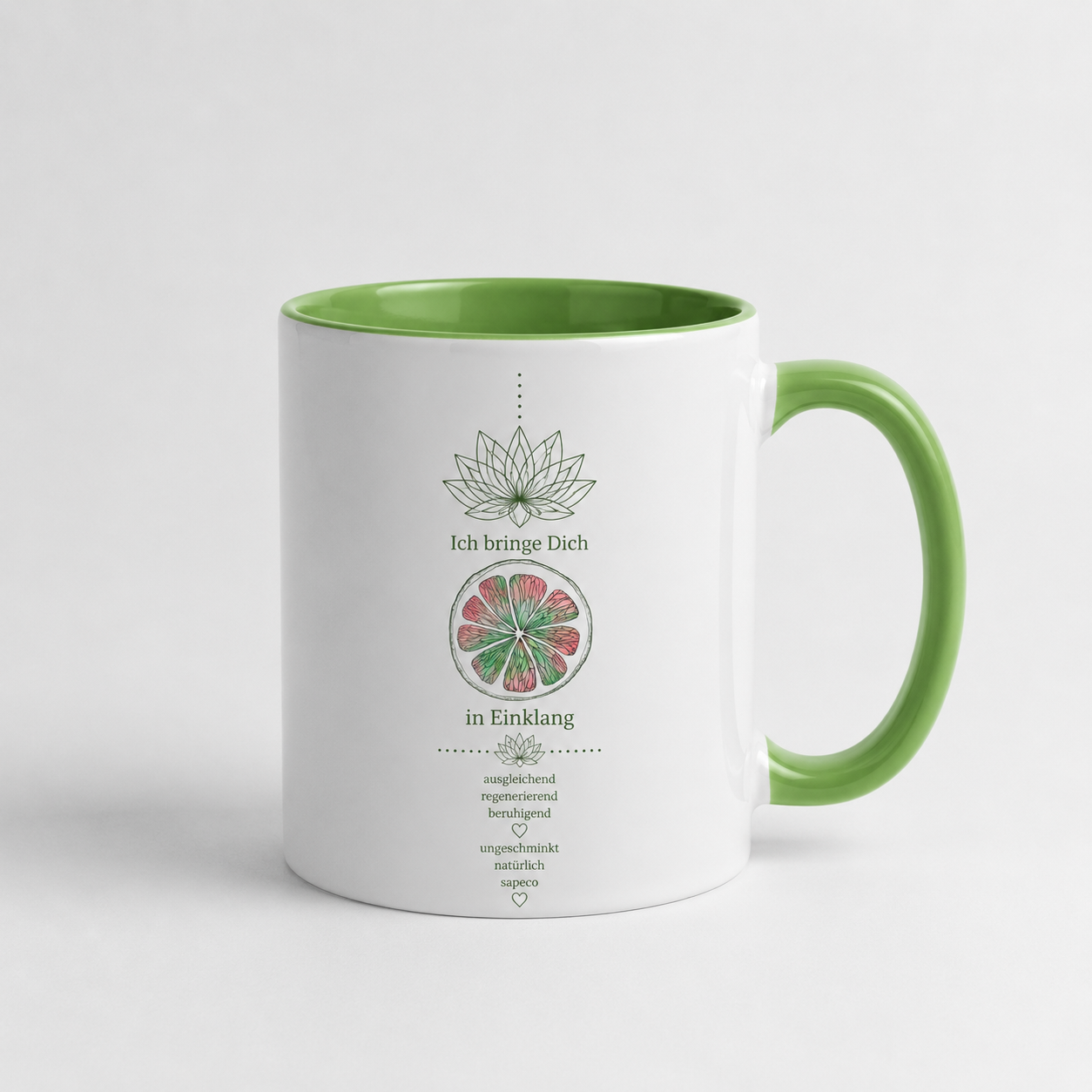 Ich bringe Dich in Einklang – Tasse Grün