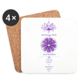 4er-Set Untersetzer „Ich bringe Dich zum Strahlen“ mit violettem Kronenchakra-Motiv von ungeschminkt natürlich sapeco