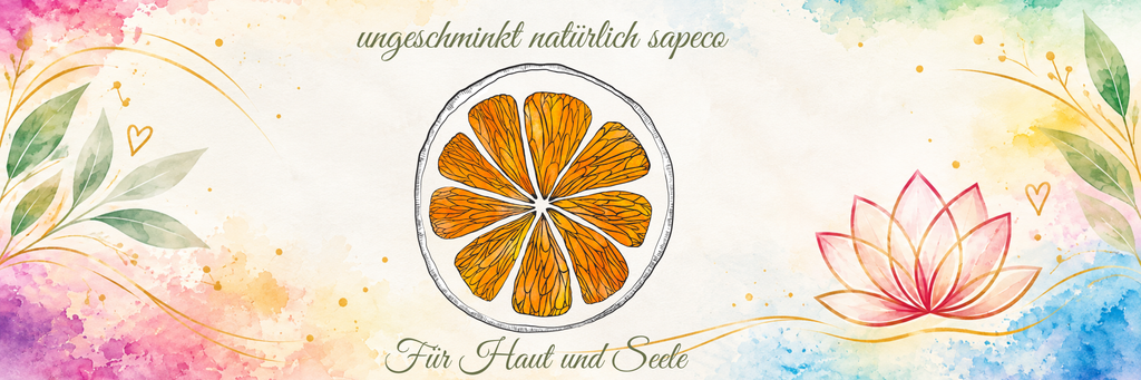 Panorama-Design der Keksdose mit orangem Sakralchakra-Motiv von ungeschminkt natürlich sapeco